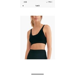 Free People L130552 Womens Black Show Off Cropped Top Size M